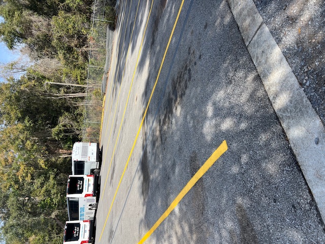 Professional Parking Lot Striping for Charter Bus Lot in Pensacola, FL by Parking Lot Maintenance of the Panhandle